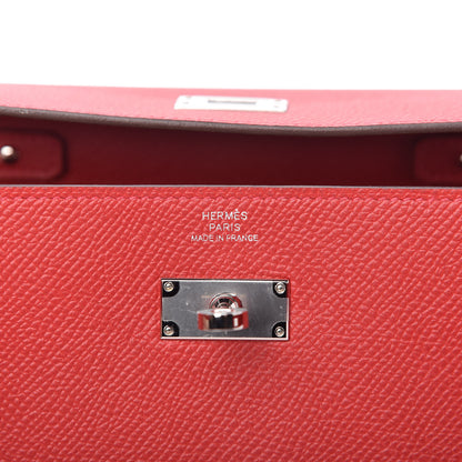 Hermes Epsom Kelly Wallet To Go Rouge Casaque 8 of 11