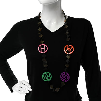 Hermes Buffalo Horn Lacquer Deva Necklace 2 of 7