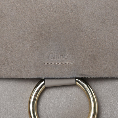 Chloe Suede Calfskin Small Faye Shoulder Bag Motty Grey 9 of 15