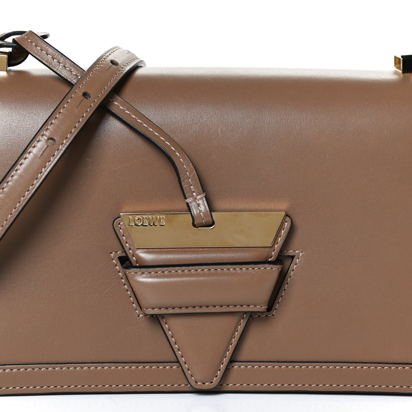 Calfskin Medium Barcelona Shoulder Bag Mink