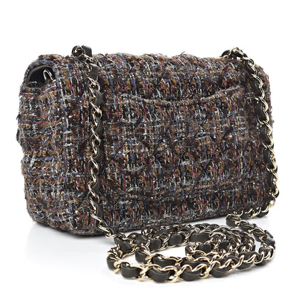 Chanel Tweed Quilted Mini Rectangular Flap Beige 3 of 10