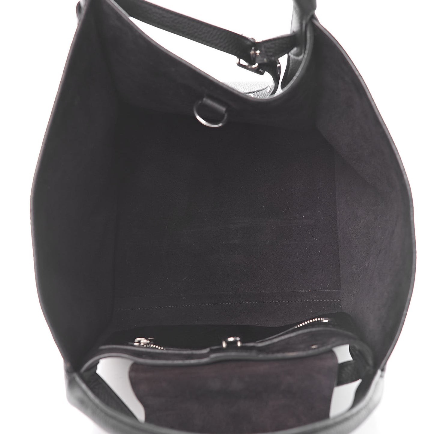 Supple Grained Calfskin Small Big Bag Black