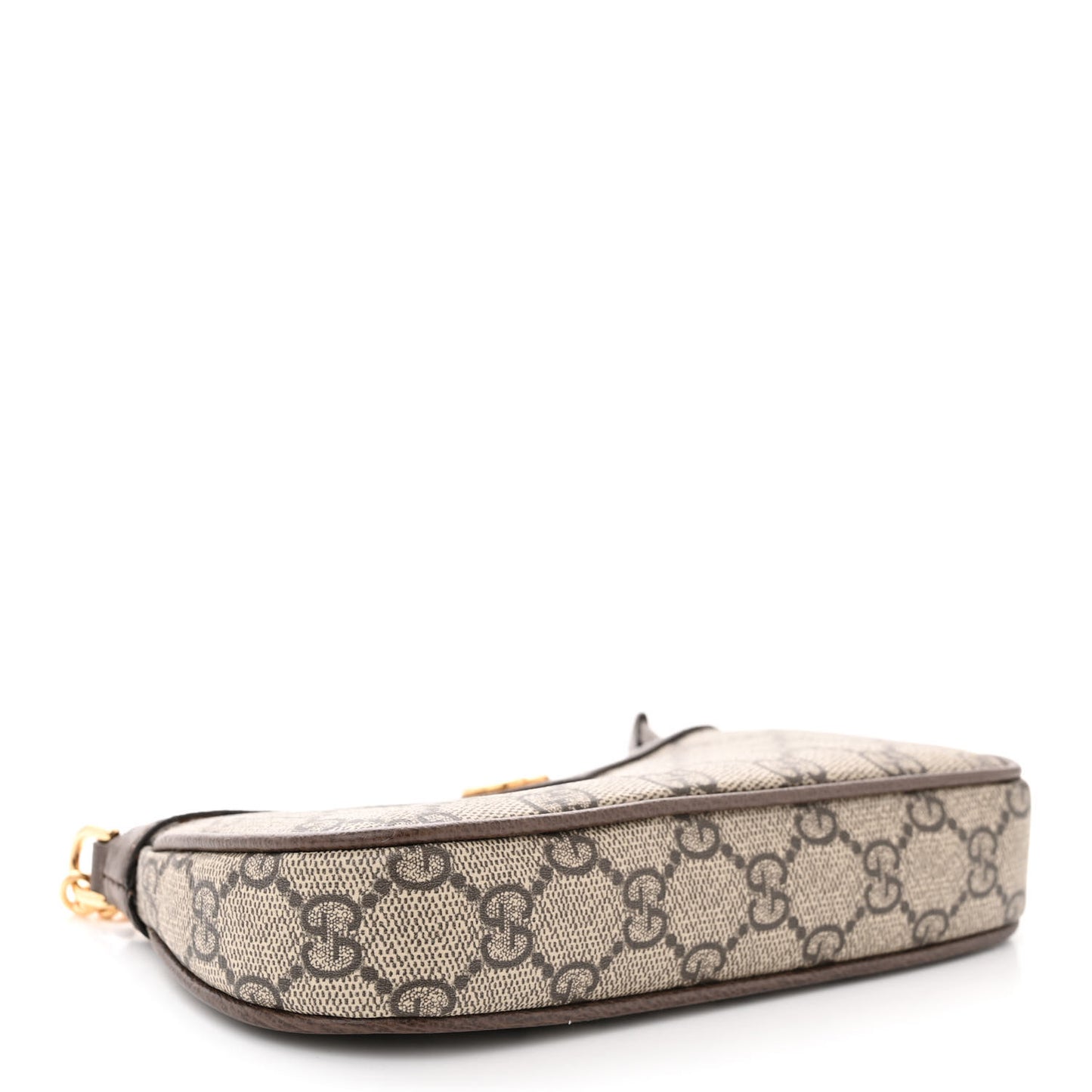 GG Supreme Monogram Textured Dollar Calfskin Mini Ophidia Chain Bag Beige Ebony