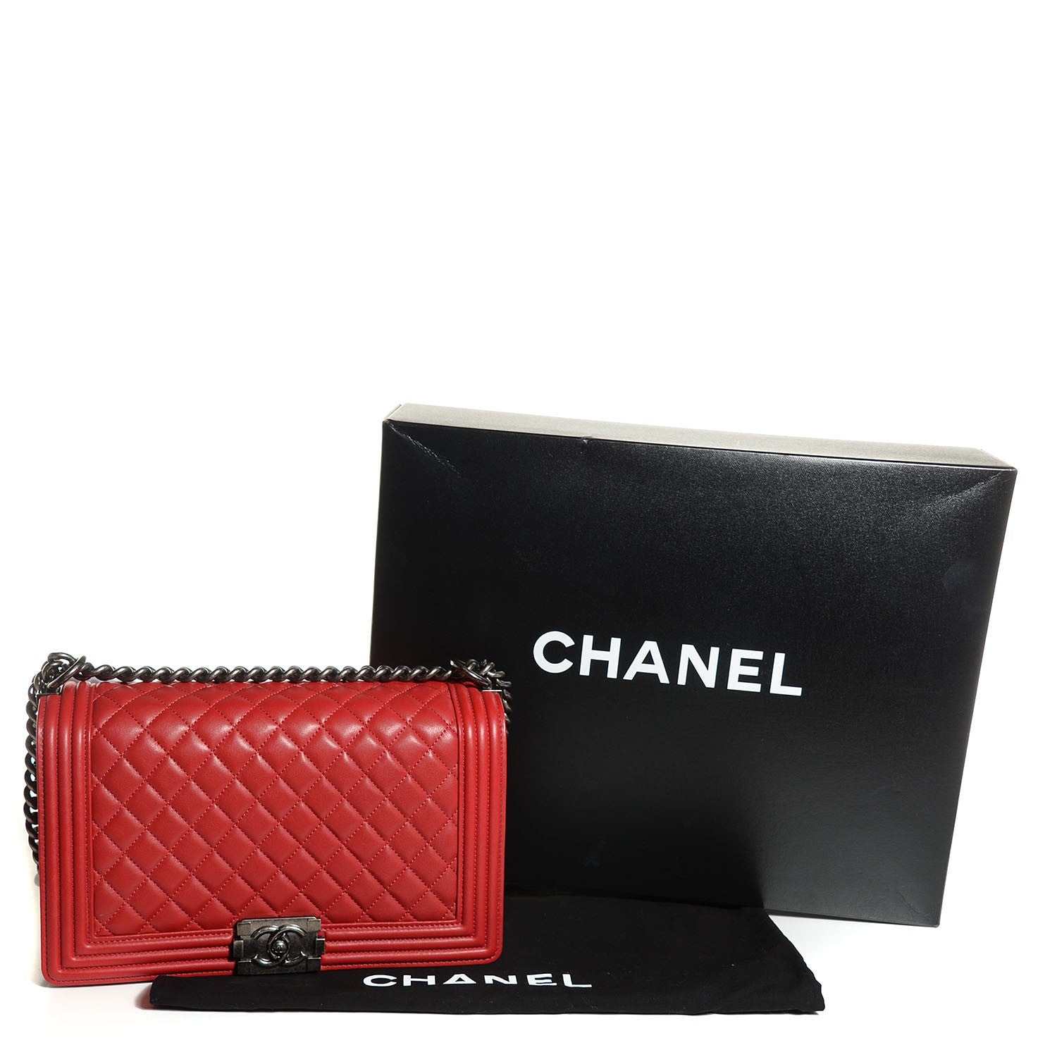 Chanel Lambskin Quilted New Medium Boy Flap Red 5 of 9