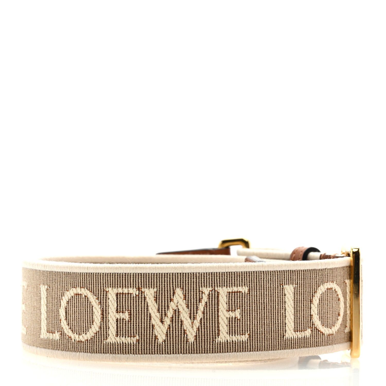 Loewe Calfskin Jacquard Anagram Strap Natural Tan 2 of 4