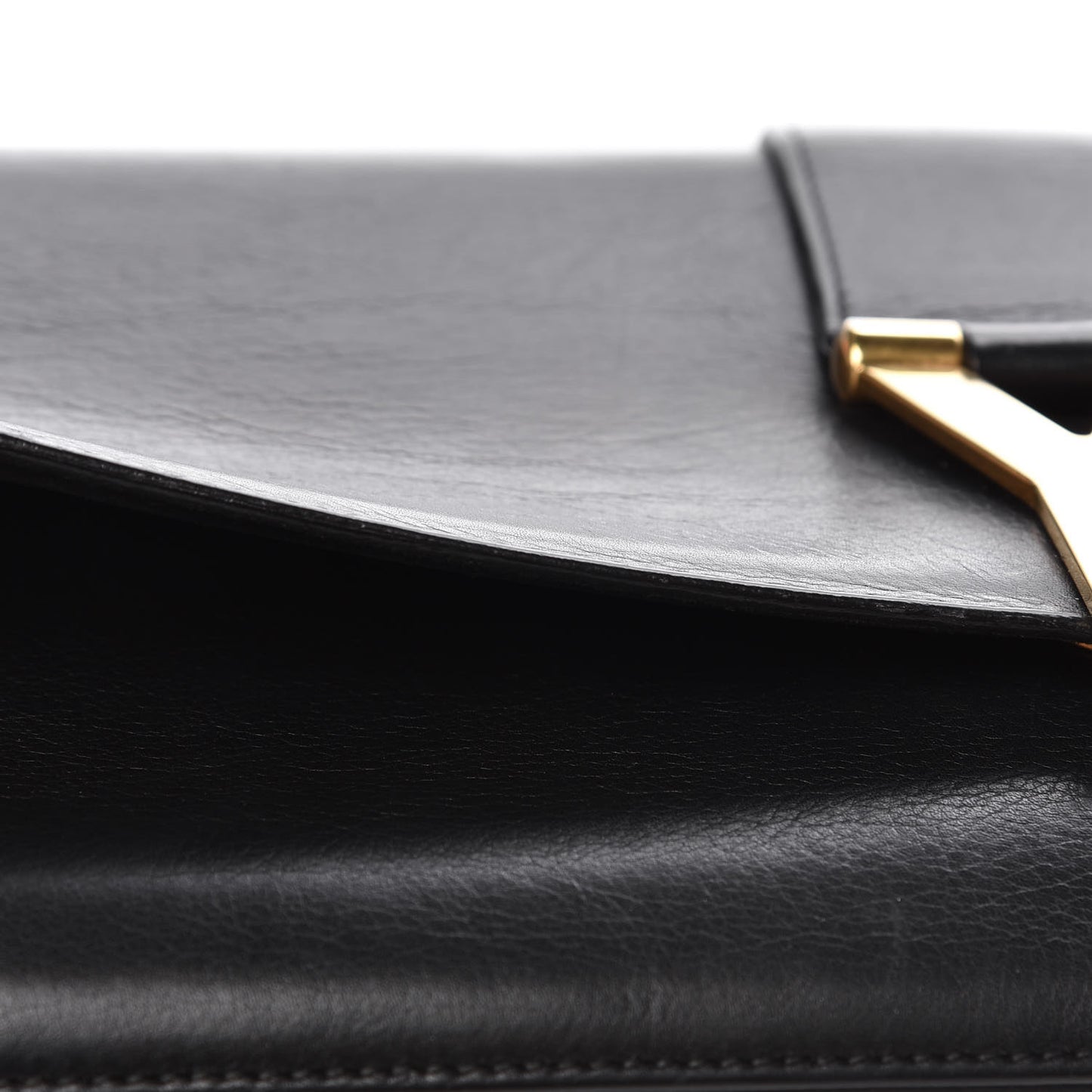 Calfskin Classic Y Ligne Clutch Black