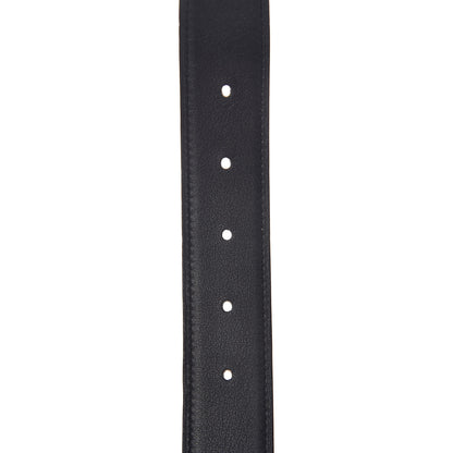 Hermes Box Togo 32mm Quizz H Belt 80 Etoupe Black 5 of 7