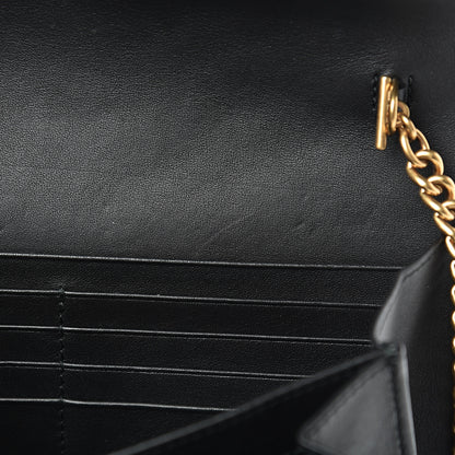 Gucci Velvet Matelasse GG Marmont Chain Wallet Black 10 of 11