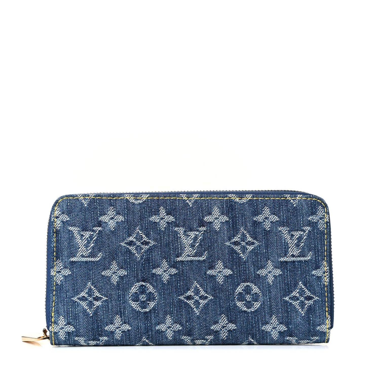 Monogram Denim Zippy Wallet Blue
