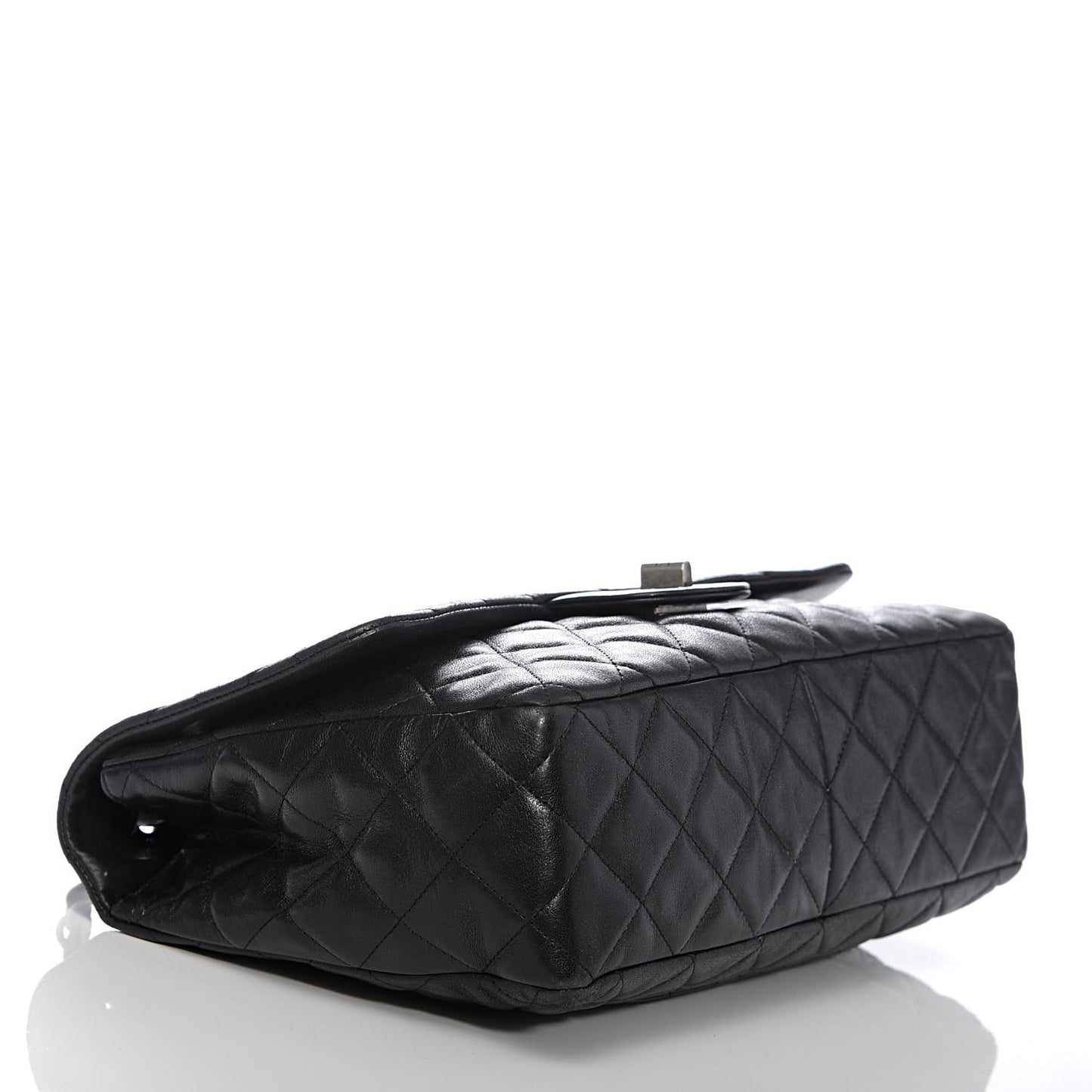 Washed Lambskin Quilted Jumbo Hybrid Reissue Flap Black