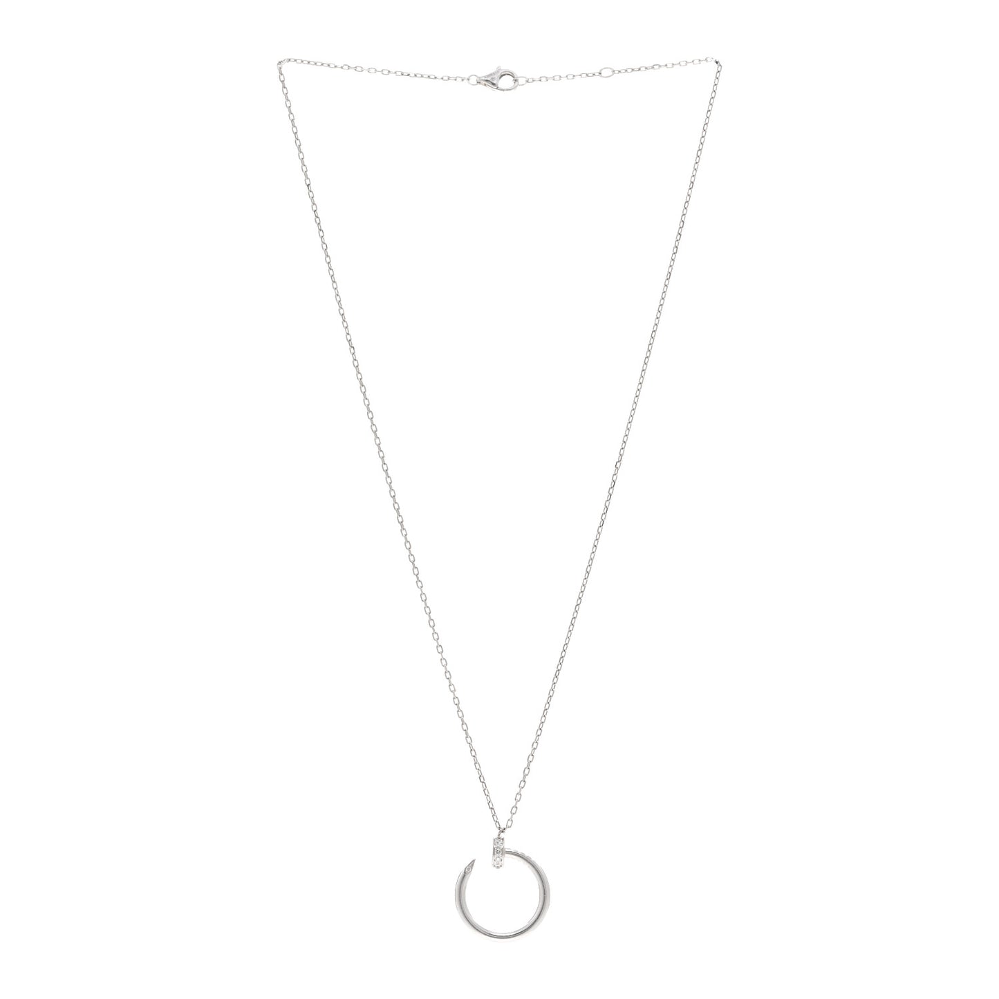 18K White Gold Diamond Juste Un Clou Necklace
