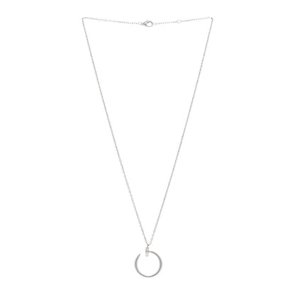 Cartier 18K White Gold Diamond Juste Un Clou Necklace 3 of 5