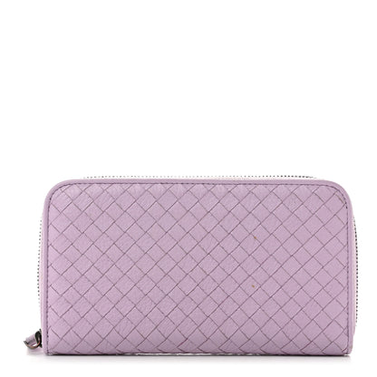 Bottega Veneta Nappa Intrecciato Zip Around Wallet Lilac 1 of 8
