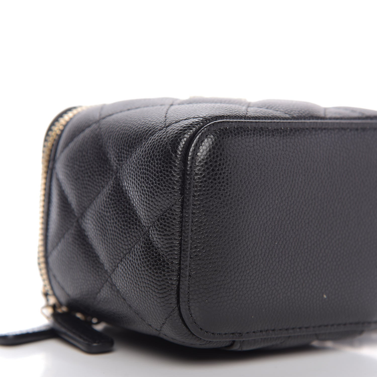 Chanel Caviar Quilted Mini Pearl On Top Vanity Case With Chain Black 11 of 18