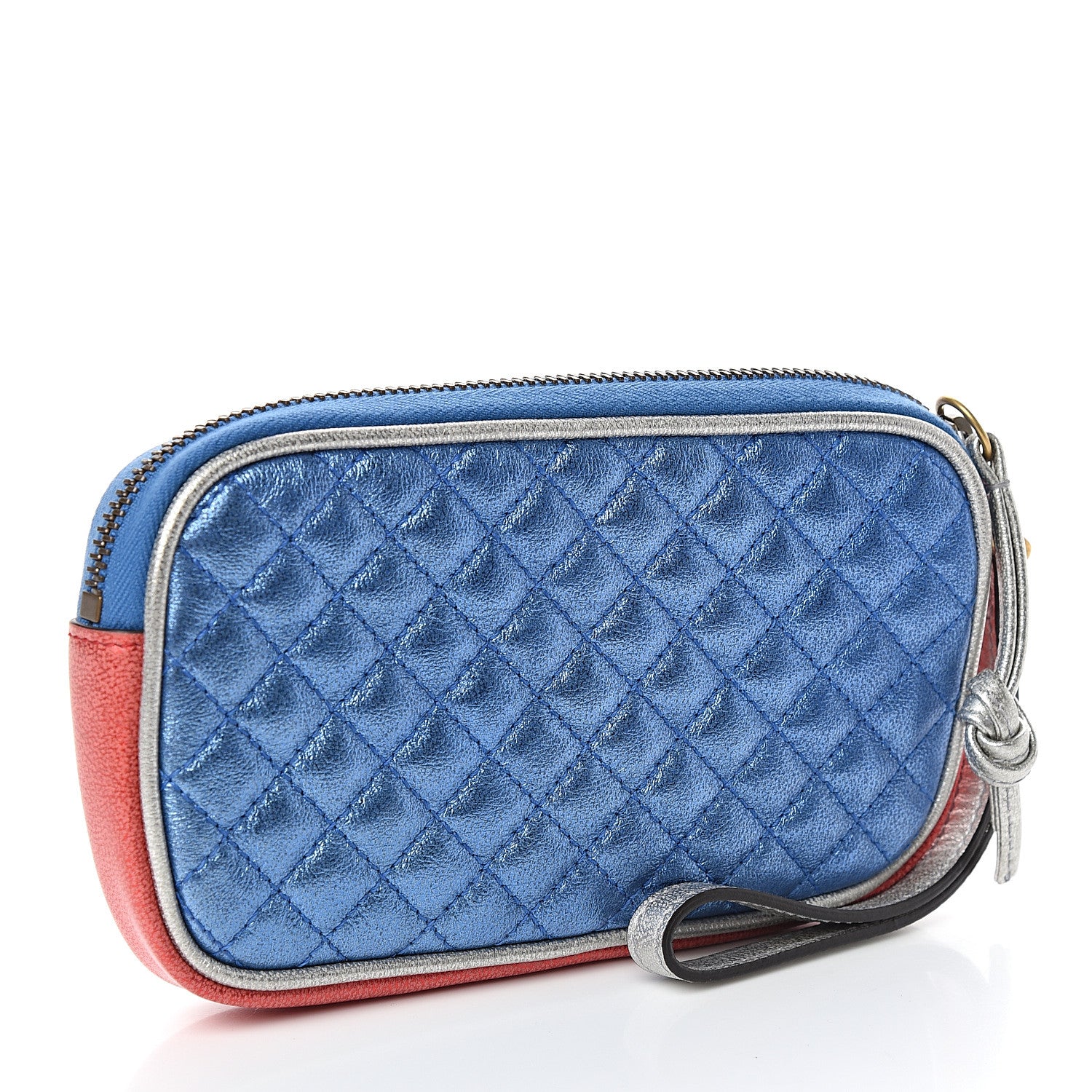Gucci Laminated Nappa Trapuntata Zumi iPhone Case Rosso Marine Argento 2 of 7