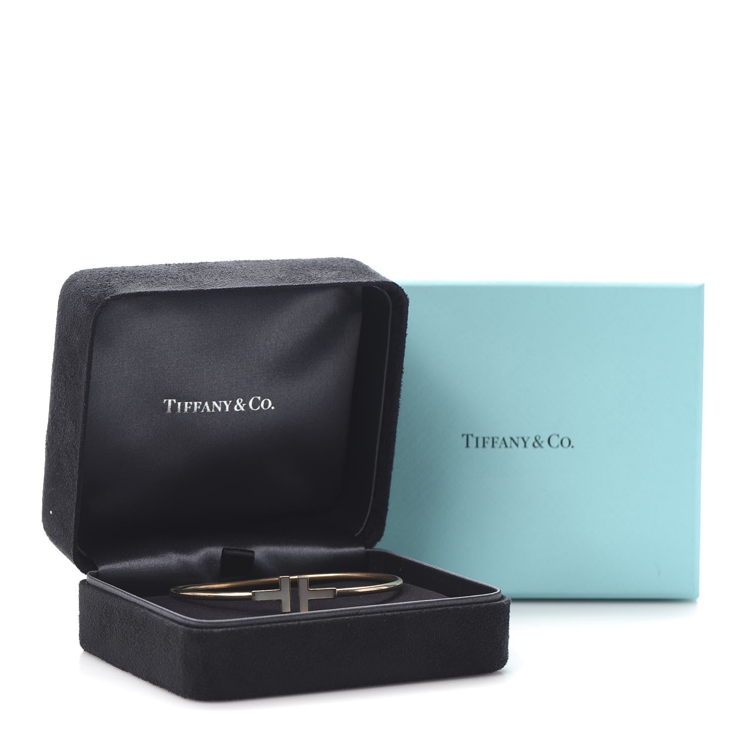 Tiffany 18K Rose Gold Mother of Pearl T Wire Bracelet 5 of 5