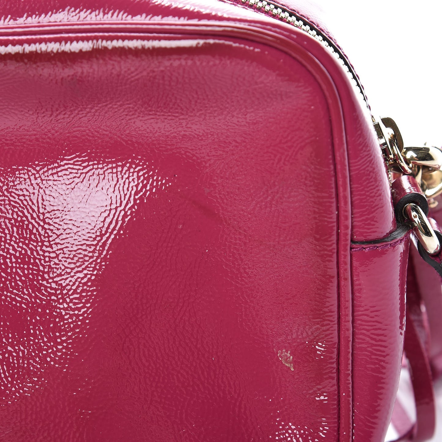 Soft Patent Small Soho Disco Bag Bright Bougainvillea