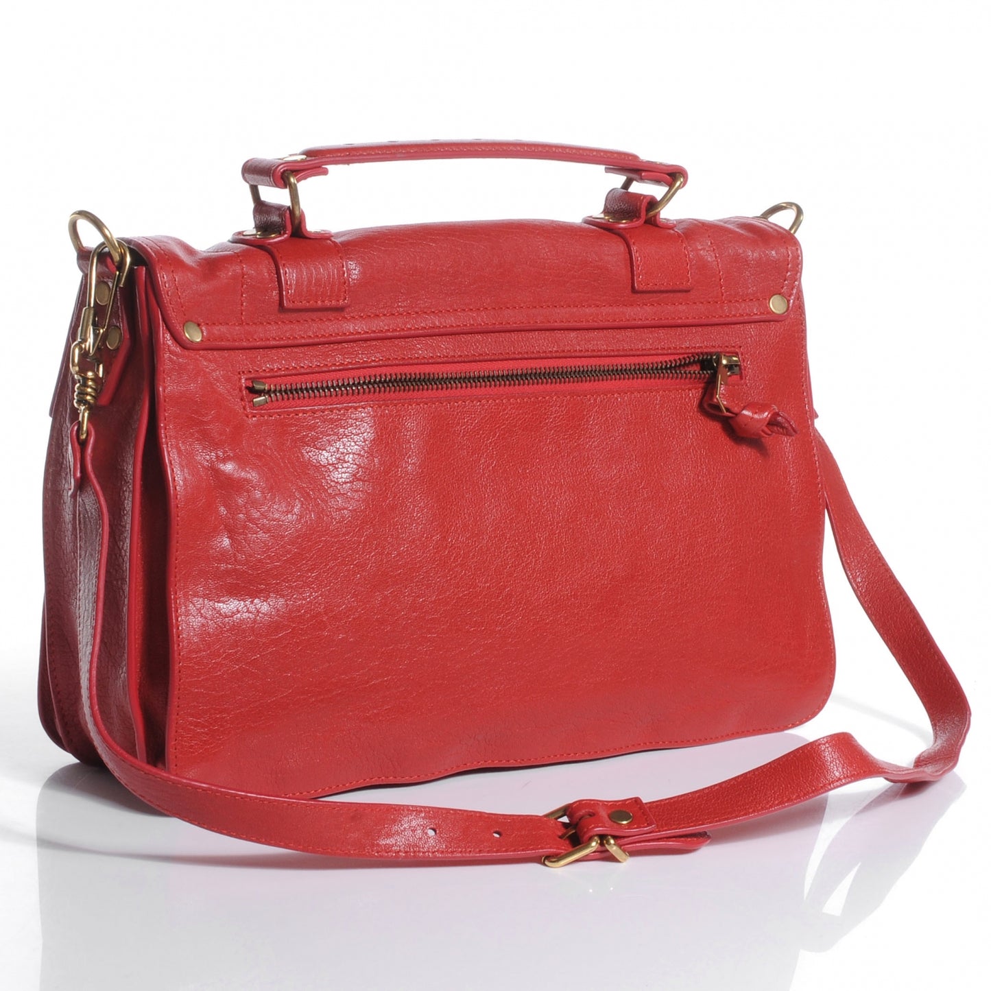 Lambskin PS1 Medium Satchel Lipstick Red