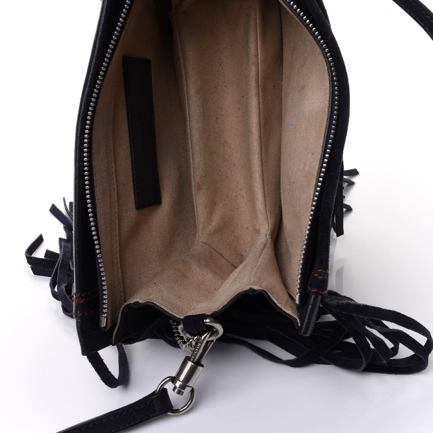 Givenchy Calfskin Suede Fringe Cross 3 Crossbody Bag Dark Blue 4 of 4