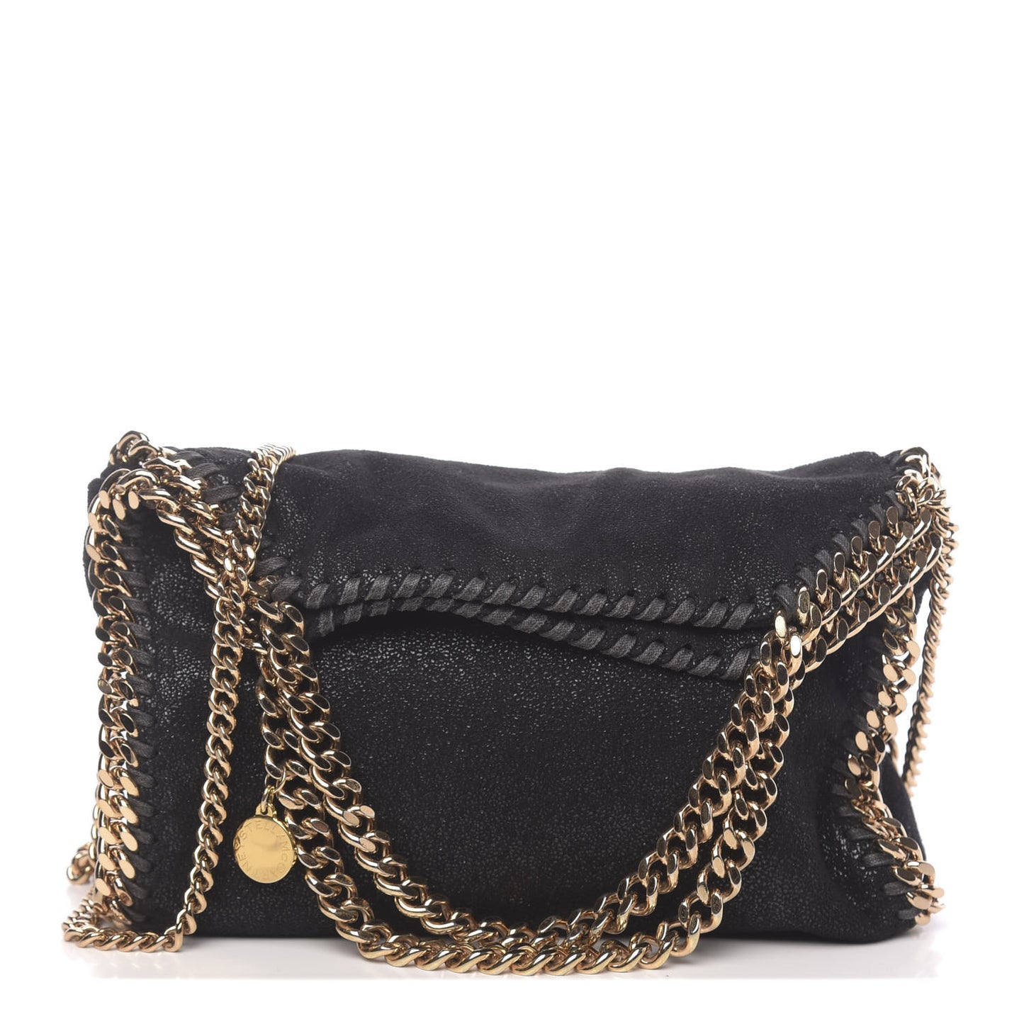 Shaggy Deer Mini Falabella Fold Over Tote Black