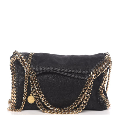 Stella McCartney Shaggy Deer Mini Falabella Fold Over Tote Black 1 of 12