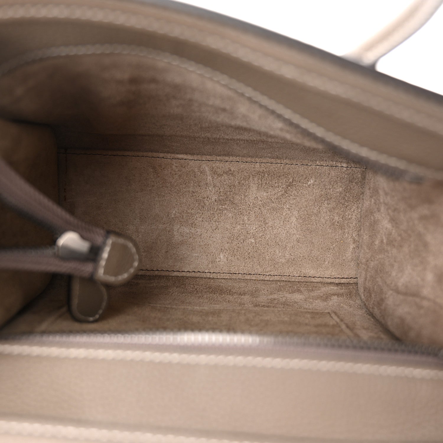 Celine Drummed Calfskin Nano Luggage Souris 5 of 11