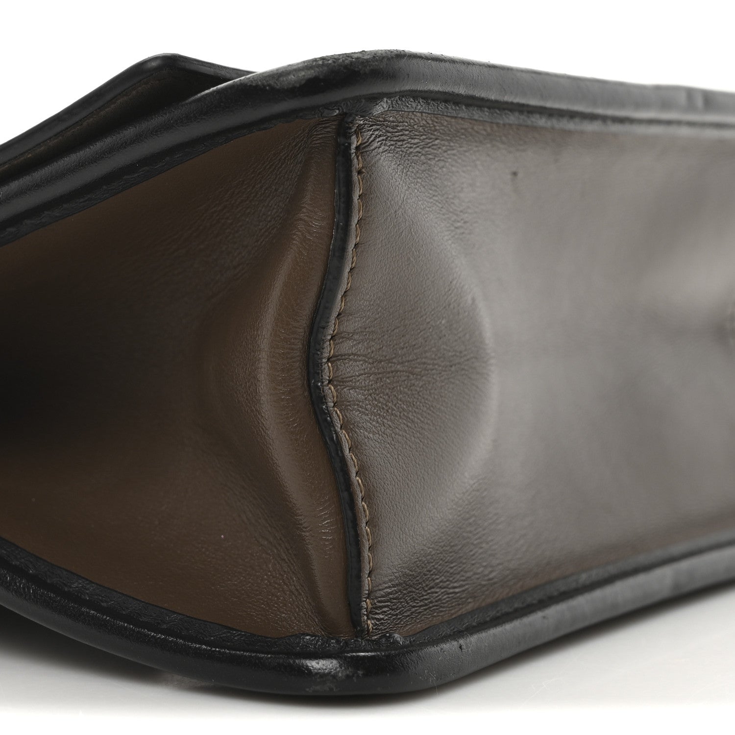 Fendi Vitello Century F is Fendi Bi-Color FF 1974 Embossed Small Kan I Shoulder Bag Maya Black 9 of 11