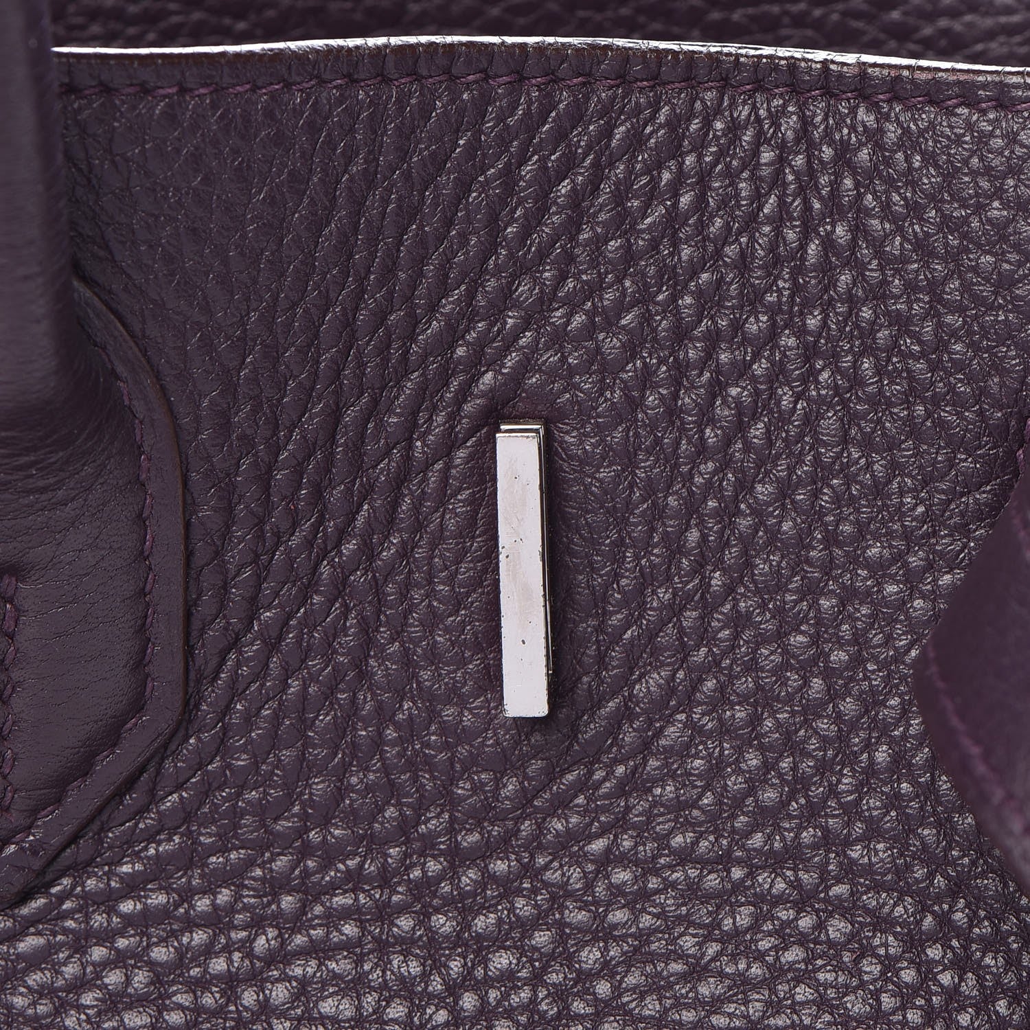 Hermes Taurillon Clemence Birkin 35 Raisin 16 of 36