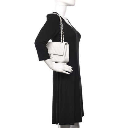 Chanel Caviar Quilted Medium Double Flap White 2 of 19