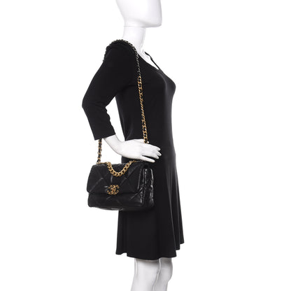 Chanel Goatskin Quilted Medium Chanel 19 Flap Black 2 of 10