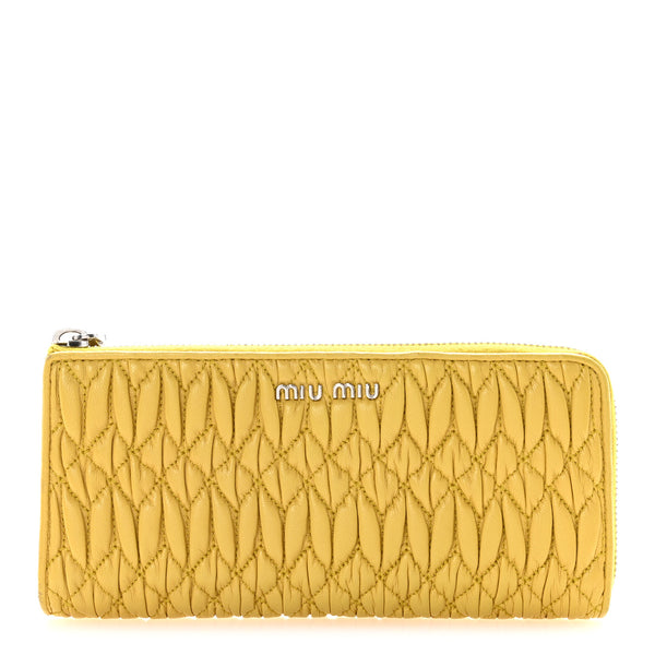 Miu Miu Matelasse Large Zip Around Wallet Ananas 1836911