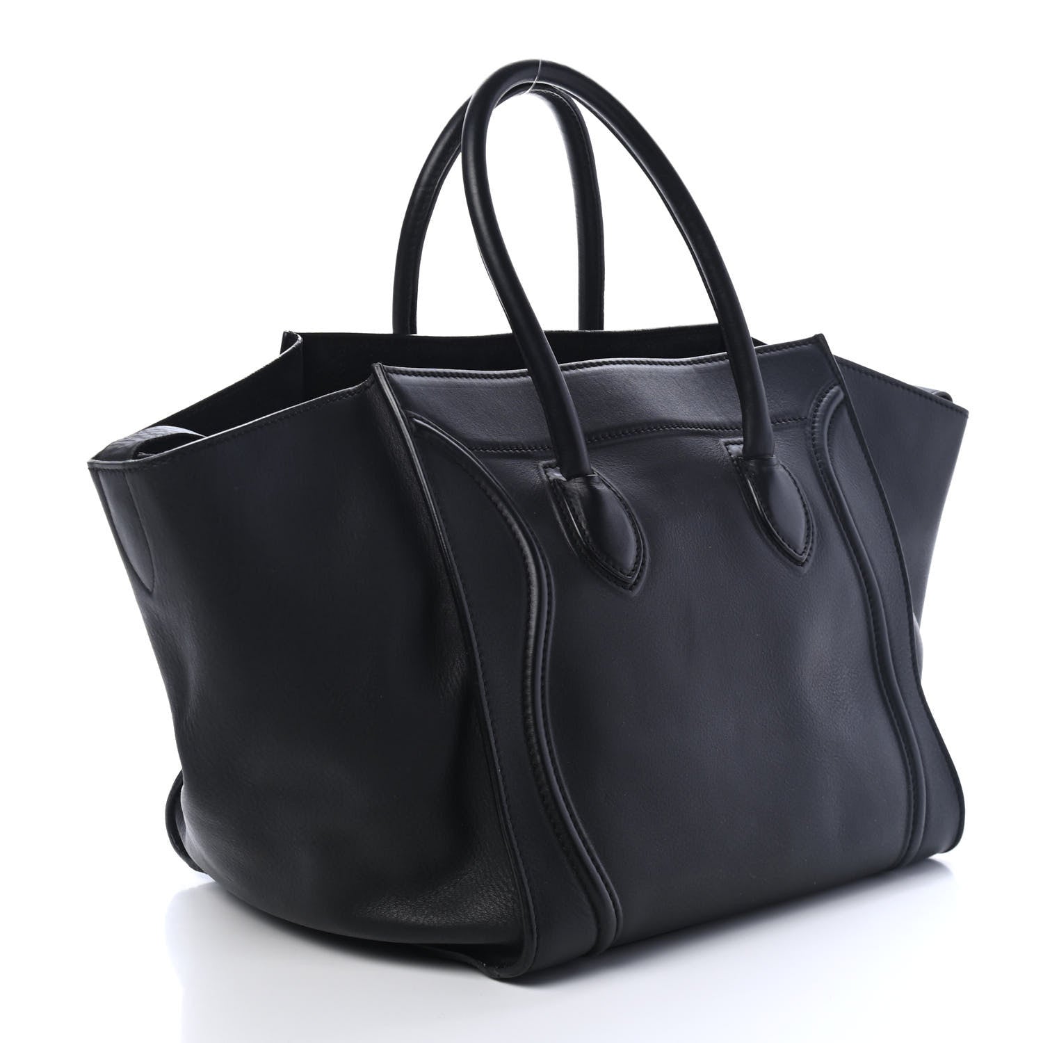 Celine Grained Calfskin Medium Phantom Luggage Black 2 of 4