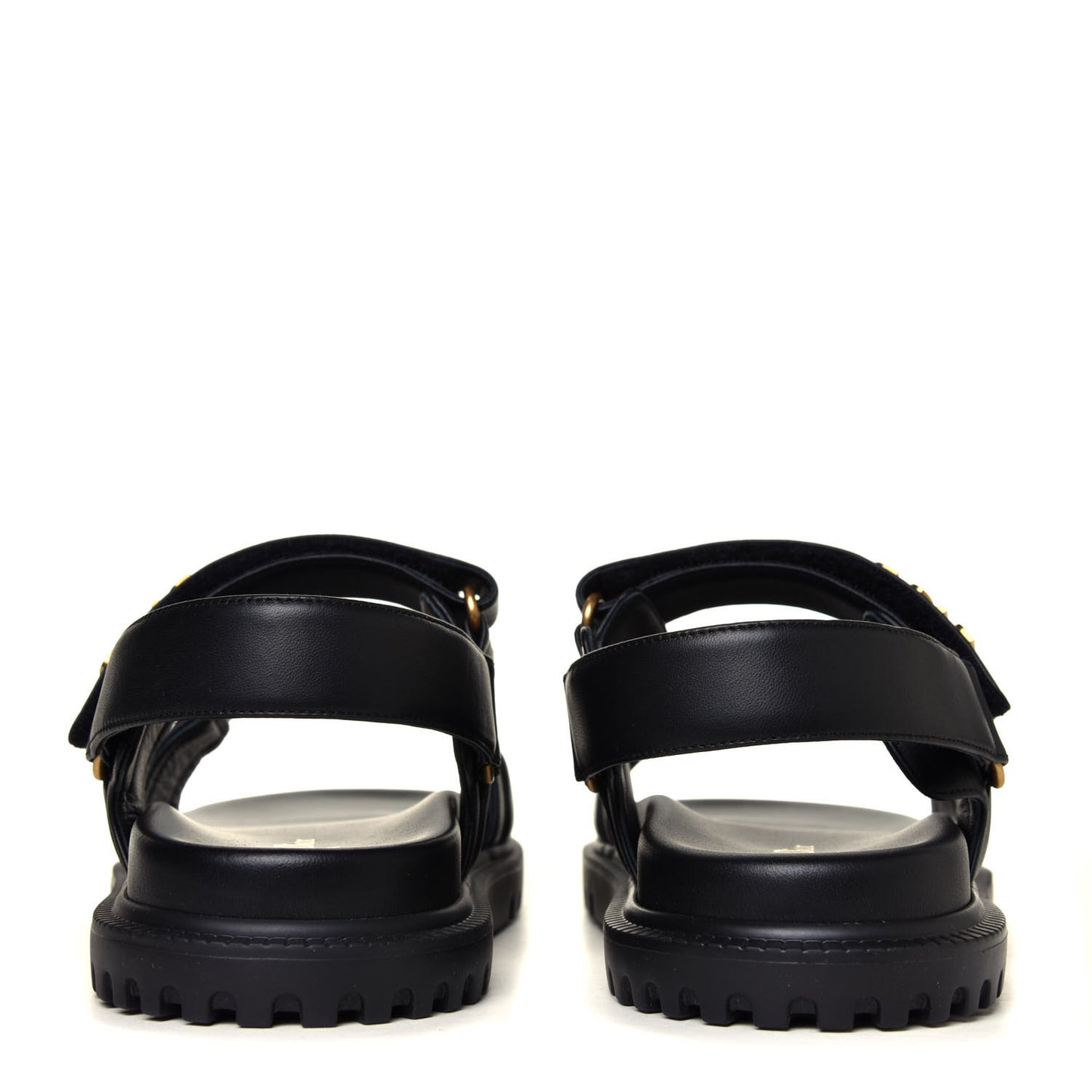 Lambskin Dioract 10mm Sandals 38.5 Black