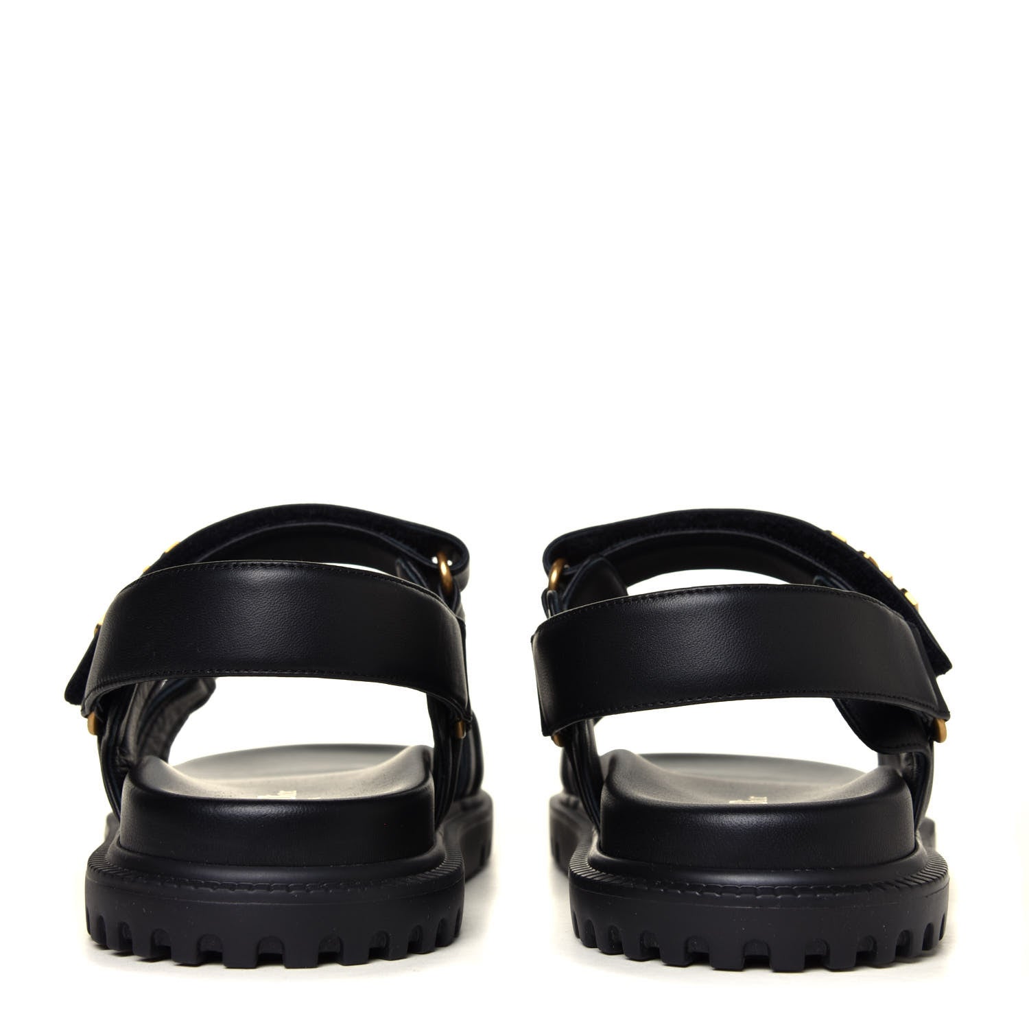 Christian Dior Lambskin Dioract 10mm Sandals 38.5 Black 10 of 12