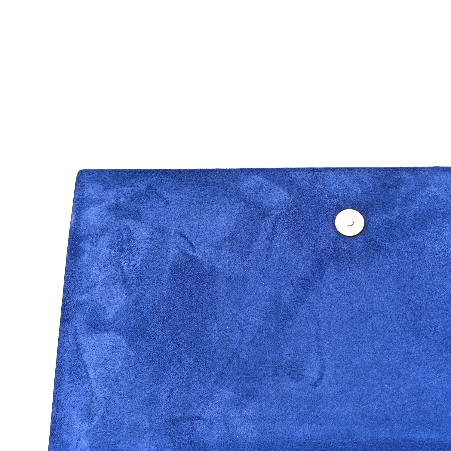 Saint Laurent Patent Calfskin Monogram Large Belle De Jour Clutch Royal Blue 13 of 15