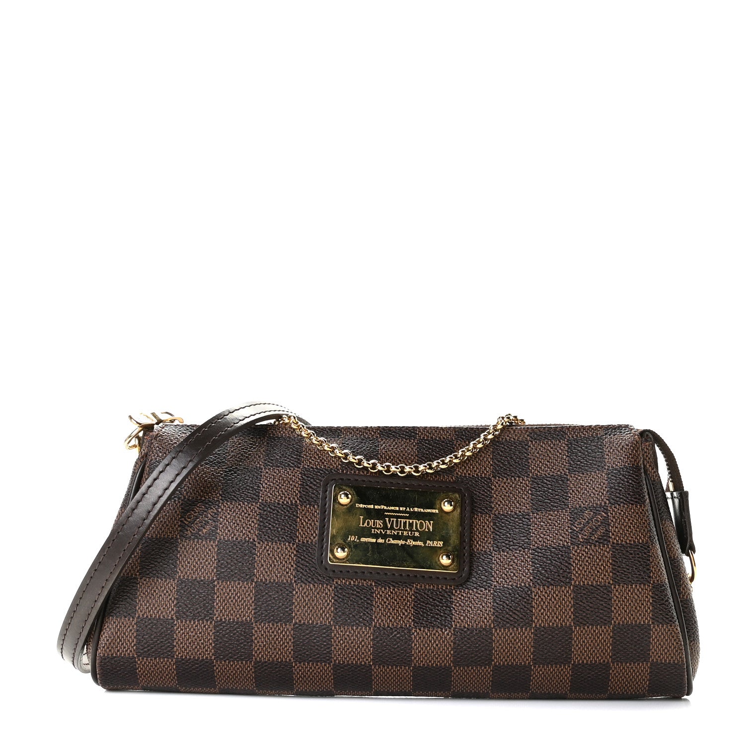 Louis Vuitton Damier Ebene Eva Clutch 1 of 9