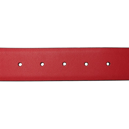 Valentino Garavani Glossy Calfskin VLogo Reversible 40mm Belt 95 38 Black Rouge Pur 3 of 5
