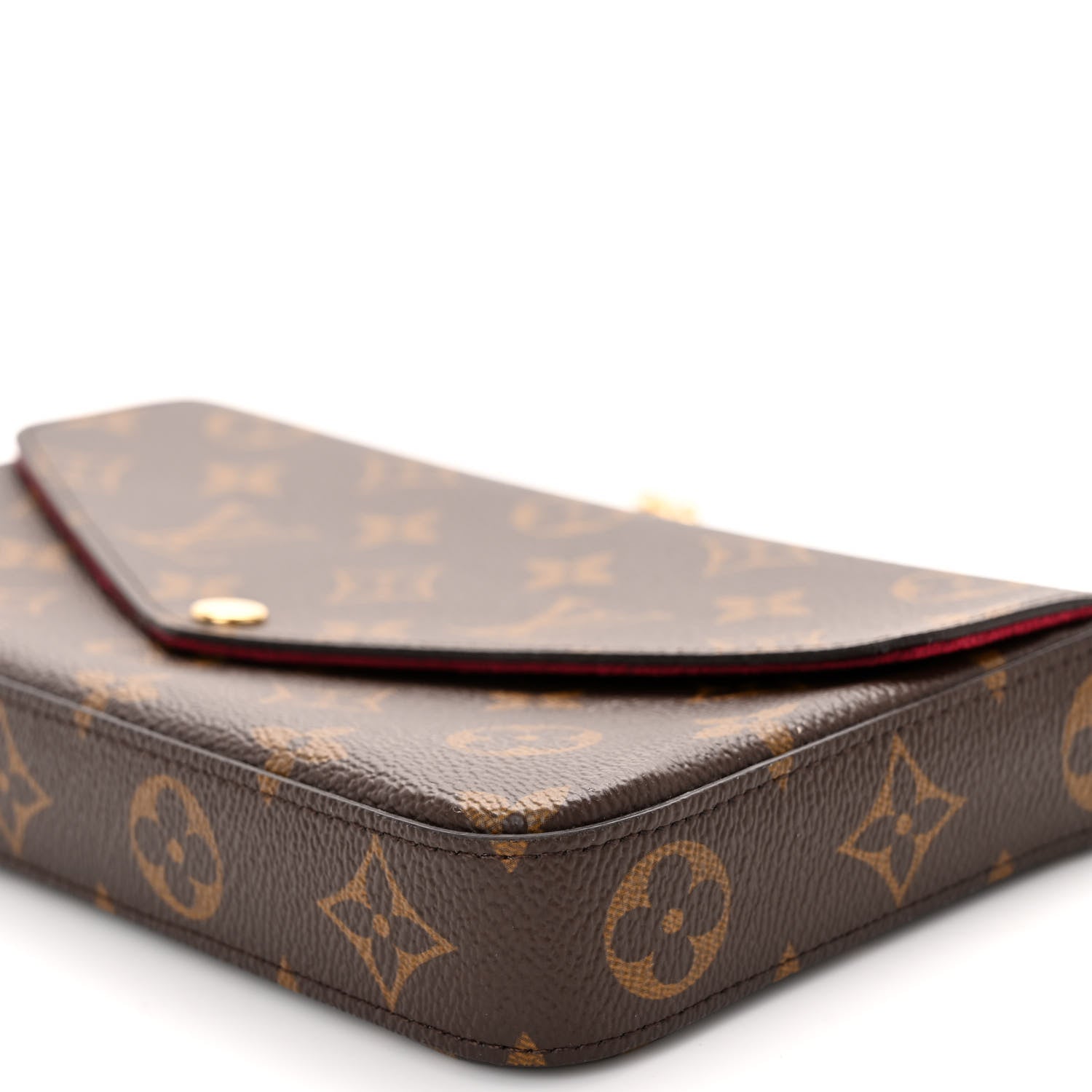 Louis Vuitton Monogram Pochette Felicie Chain Wallet Fuchsia 10 of 11