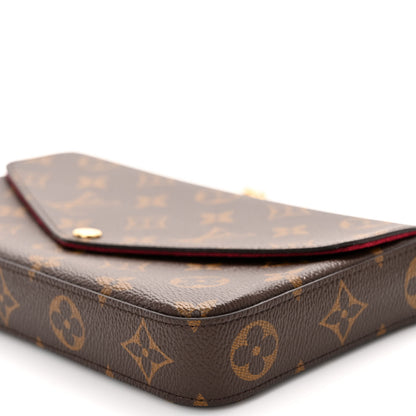 Louis Vuitton Monogram Pochette Felicie Chain Wallet Fuchsia 10 of 11