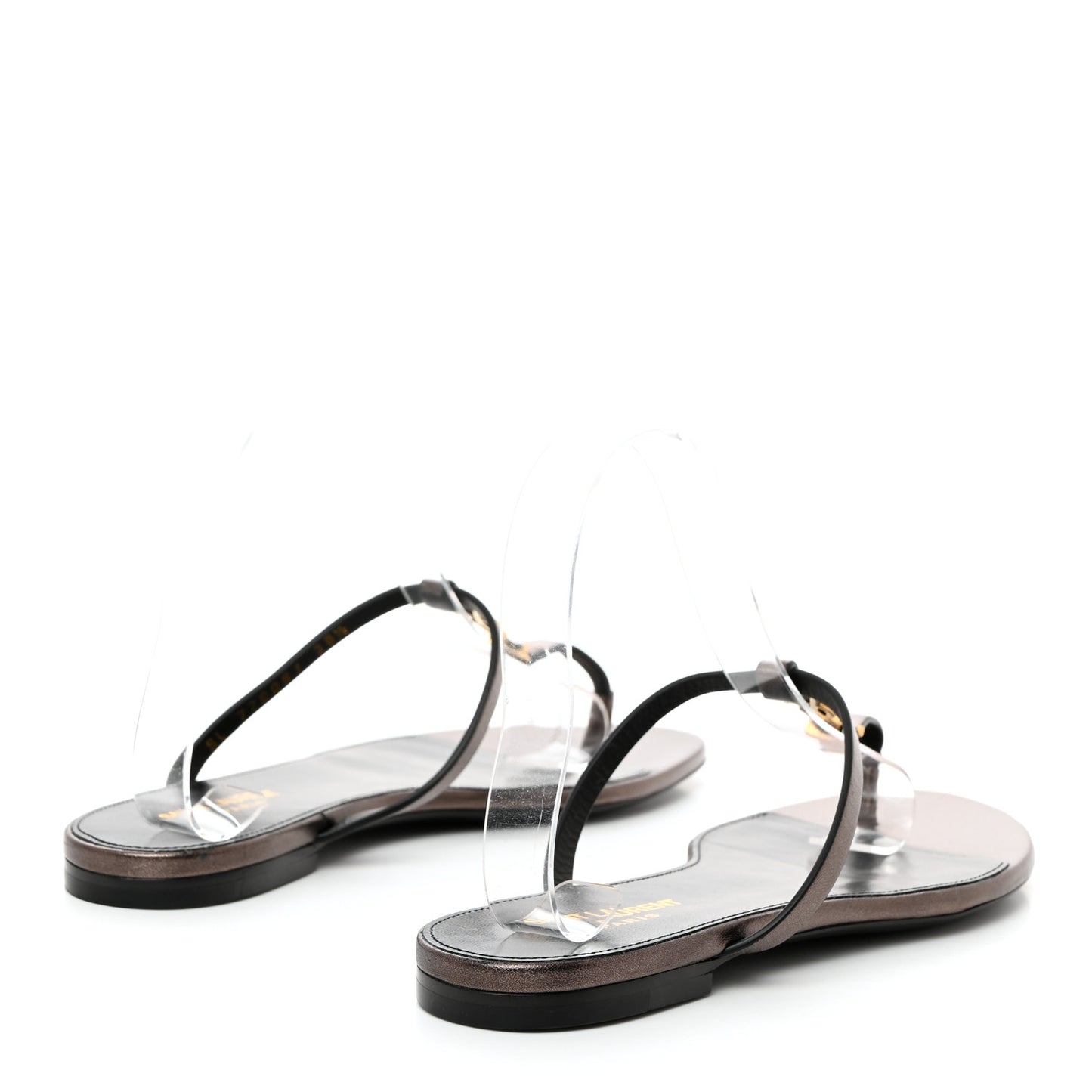 Calfskin Cassandra Monogram Sandals 38.5 Bronze