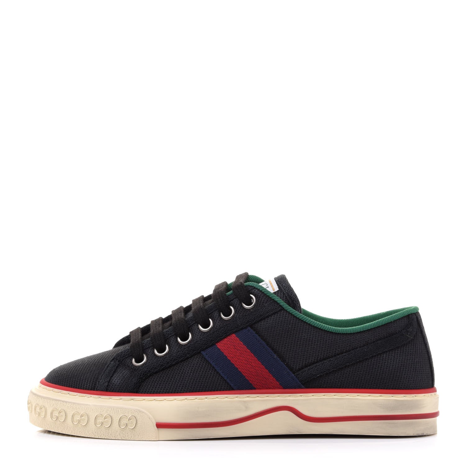 Gucci Canvas Web Womens 1977 Tennis Sneakers 35.5 Black 1 of 9