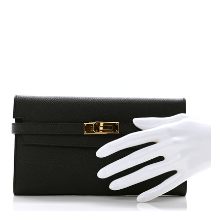 Hermes Epsom Kelly Longue Wallet Black 2 of 10