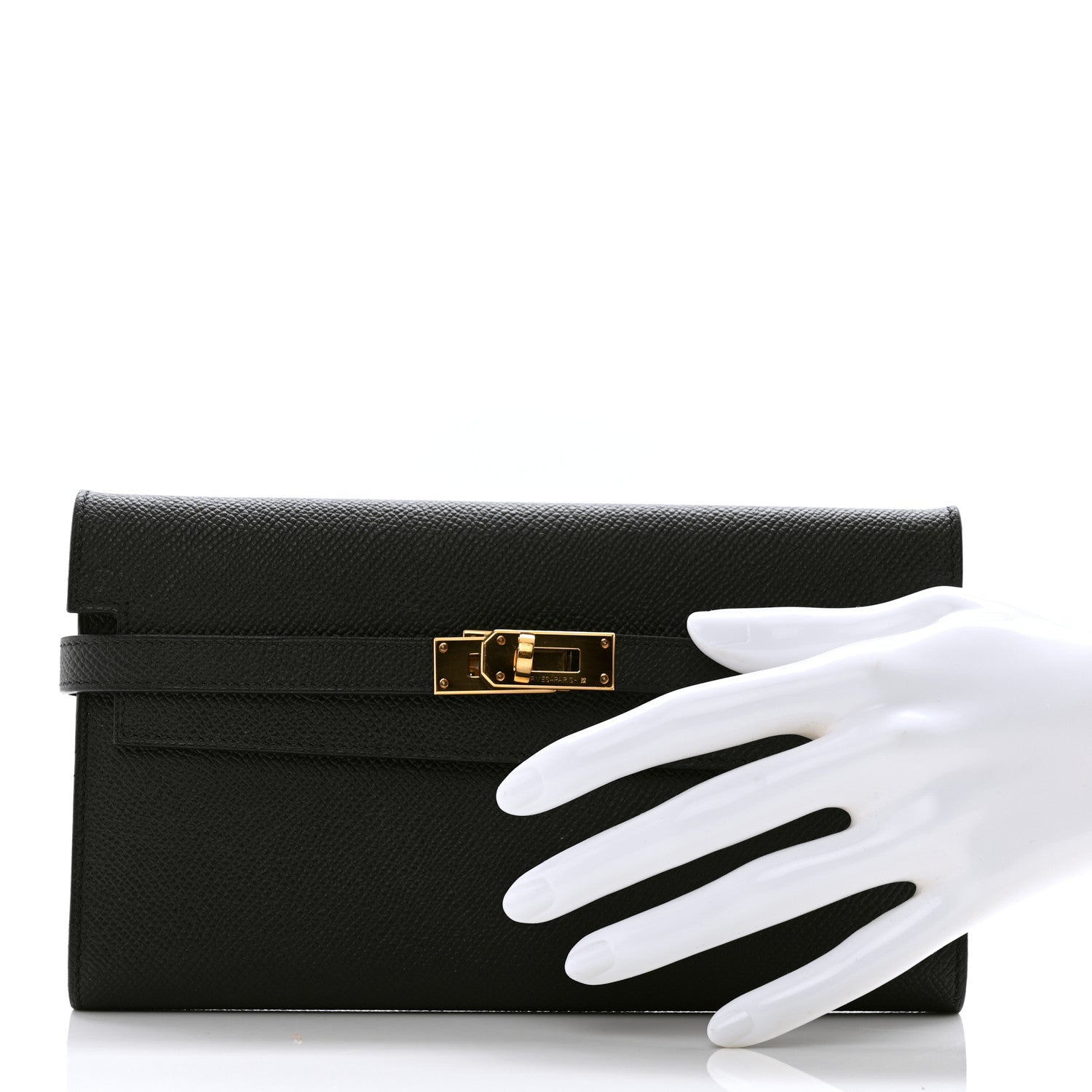 Hermes Epsom Kelly Longue Wallet Black 2 of 10