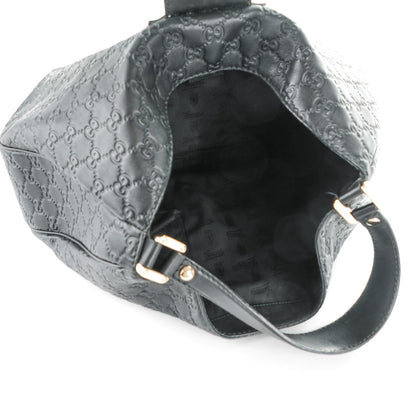 Gucci Guccissima Large New Ladies Web Hobo Black 5 of 7