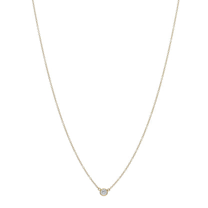 Tiffany 18K Yellow Gold Diamond .14ct Elsa Peretti Diamonds by the Yard Pendant Necklace 1 of 4