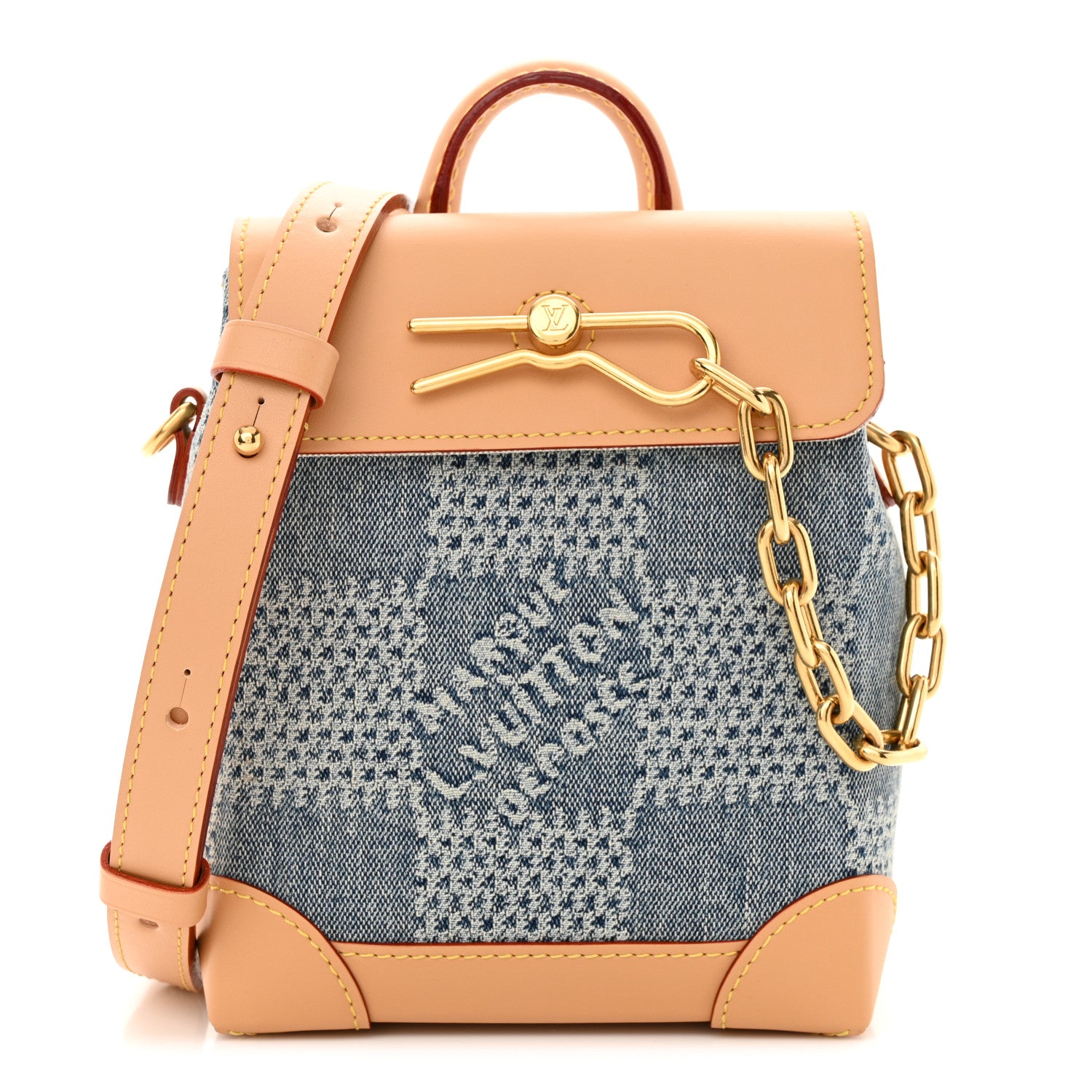 Louis Vuitton Damier Denim 3D Nano Steamer Blue 1 of 9