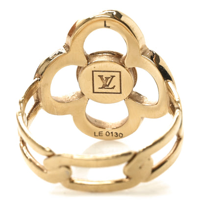 Louis Vuitton Strass Encrusted Flower Power Ring L 4 of 5