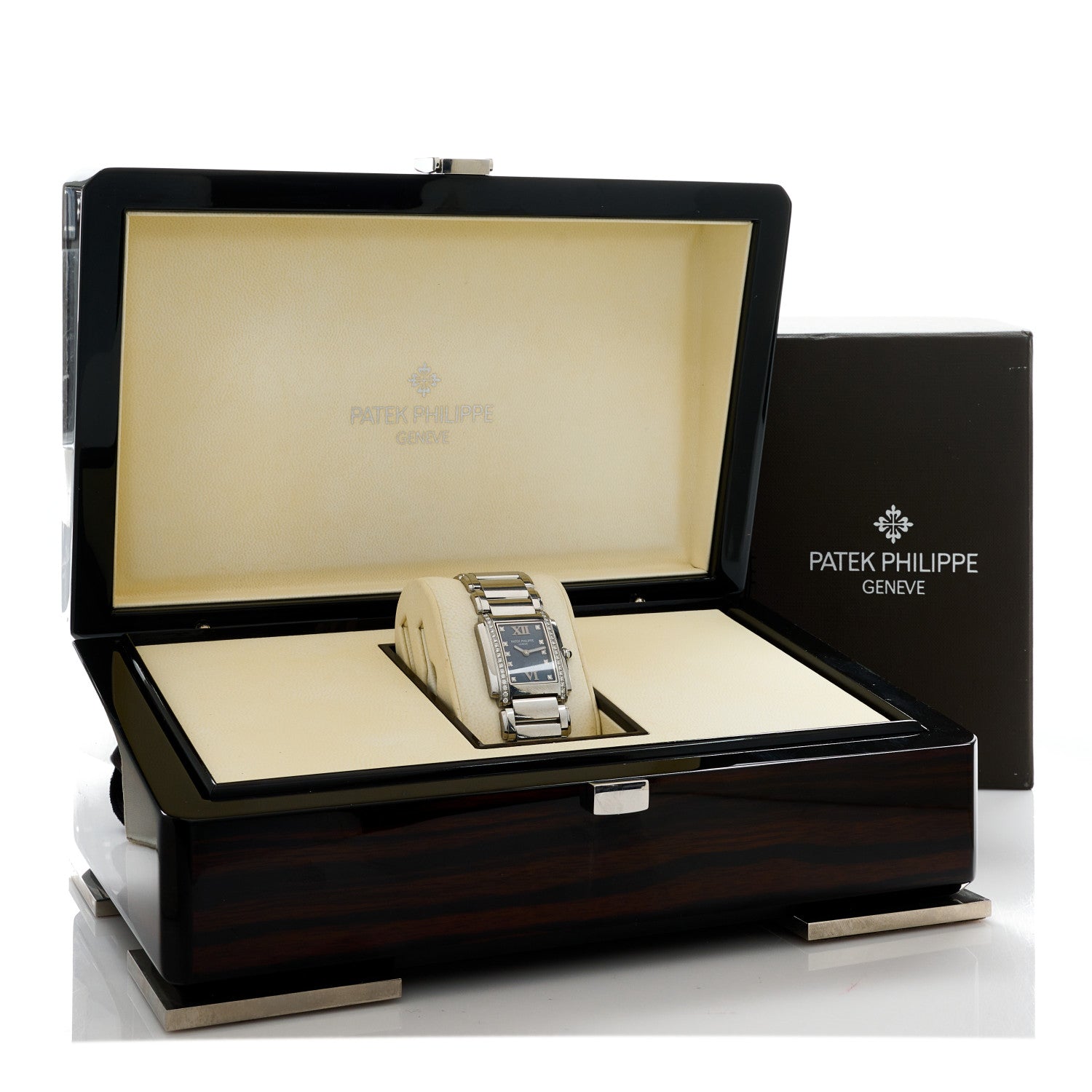 Patek Philippe Stainless Steel Diamond 25mm Twenty-4 Quartz Watch Blue 4910/10A-012 5 of 5