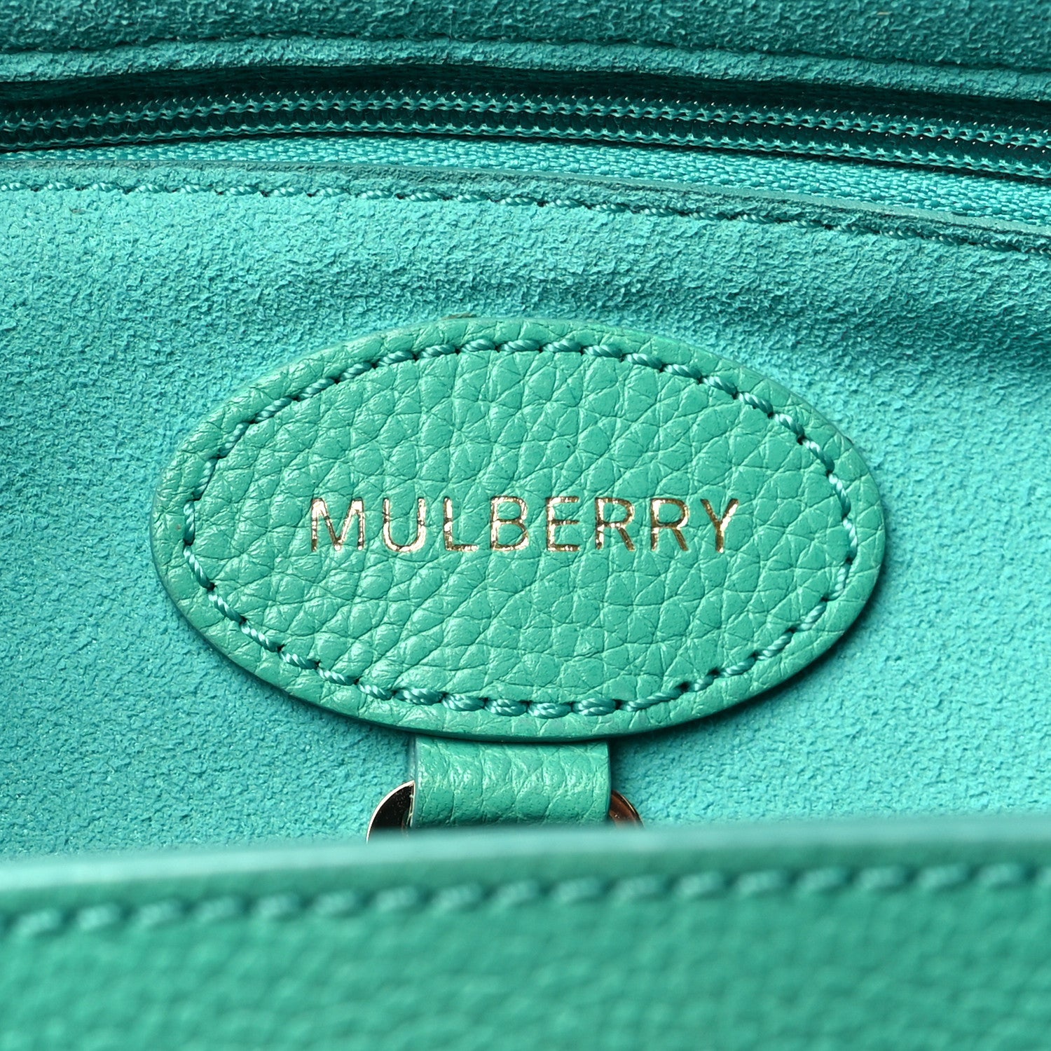 Mulberry Classic Grain Small Bayswater Satchel Aqua Green 6 of 10