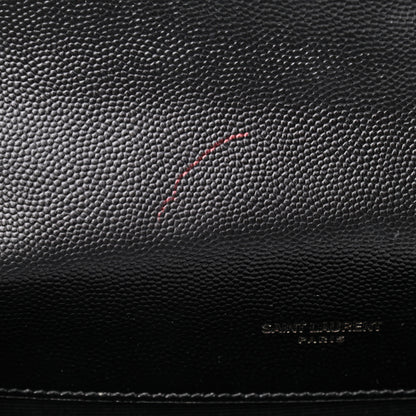 Saint Laurent Grain De Poudre Textured Mixed Matelasse Triquilt Small Monogram Satchel Black 10 of 10